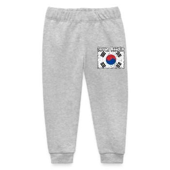 South Korea Flag South Korean - Baby Organic Sweatpants by Stanley/Stella - heather grey - Front