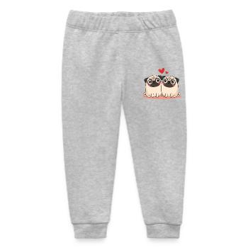Mopspaar Mops - Baby Organic Jogginghose Baby Tumbler von Stanley/Stella - Grau meliert - Vorne