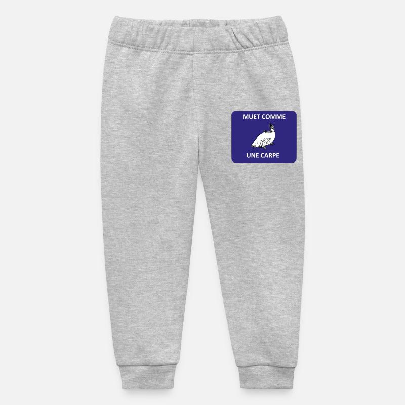 Muet comme une carpe - Pantalon de jogging bébé bio Stanley/Stella - gris chiné