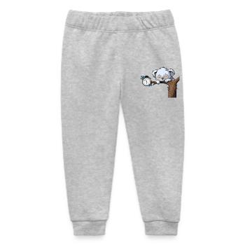 Schlafender Koala am Uhrzweig - Baby Organic Jogginghose Baby Tumbler von Stanley/Stella - Grau meliert - Vorne