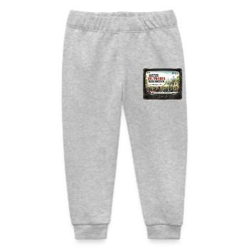 Erster Weltfrieden News TV Spruch - Baby Organic Jogginghose Baby Tumbler von Stanley/Stella - Grau meliert - Vorne
