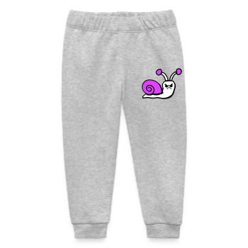 Snail angry angry angry unhappy upset - Baby Organic Sweatpants by Stanley/Stella - heather grey - Front