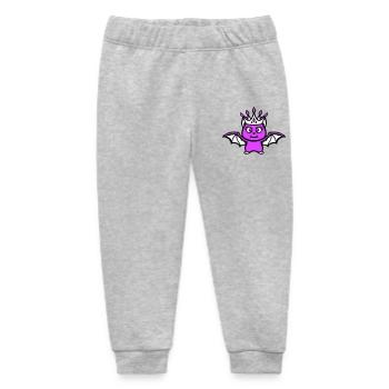 Mignon Chauve-souris Princesse Couronne Cils Halloween - Pantalon de jogging bébé bio Stanley/Stella - gris chiné - Devant