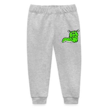 Caterpillar Worm Shy Friendly Curious Looking - Baby Organic Sweatpants by Stanley/Stella - heather grey - Front