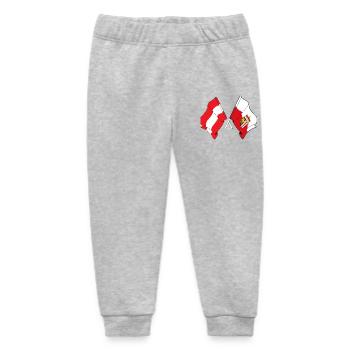 Austria & Upper Austria Flag Crossed - Baby Organic Sweatpants by Stanley/Stella - heather grey - Front