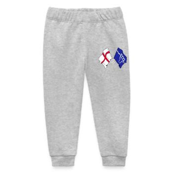 Tyne and Wear & England crossed - Baby Organic Sweatpants by Stanley/Stella - heather grey - Front
