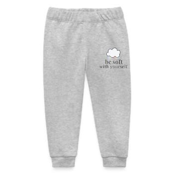 Be Soft With Yourself Wolke mit Pastell Regenbogen - Baby Organic Jogginghose Baby Tumbler von Stanley/Stella - Grau meliert - Vorne