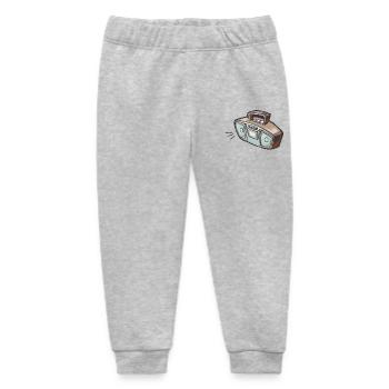 Radio Recorder Sound-Machine - Baby Organic Sweatpants by Stanley/Stella - heather grey - Front