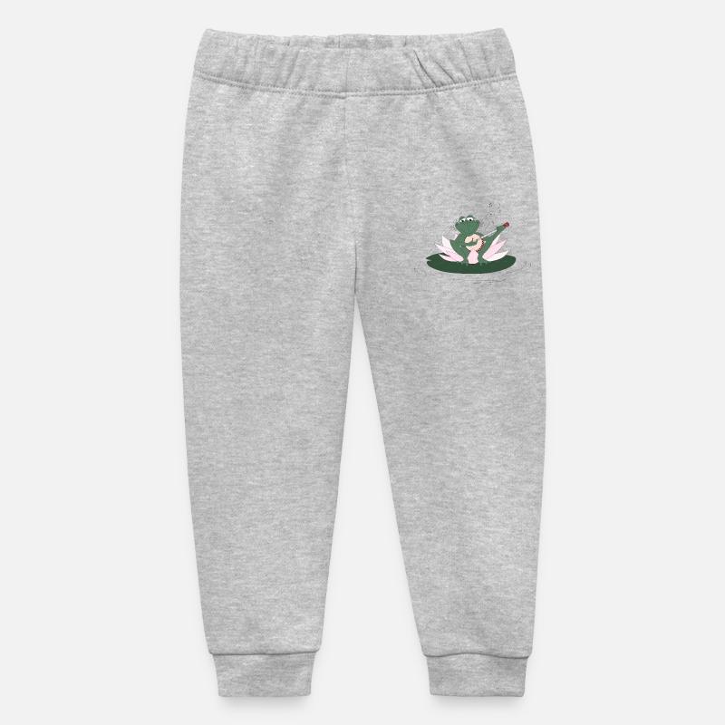 Grenouille Banjo - Pantalon de jogging bébé bio Stanley/Stella - gris chiné