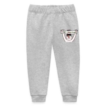 Snowman full of Christmas anticipation - Baby Organic Sweatpants by Stanley/Stella - heather grey - Front
