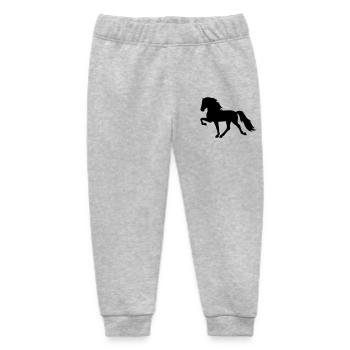 Tölter Islandpferd - Baby Organic Jogginghose Baby Tumbler von Stanley/Stella - Grau meliert - Vorne