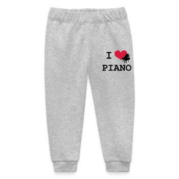 I Love Piano - Baby Organic Jogginghose Baby Tumbler von Stanley/Stella - Grau meliert - Vorne