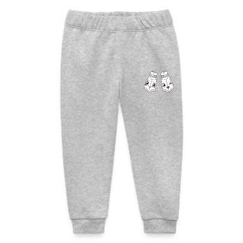 Sel et poivre humour  - Pantalon de jogging bébé bio Stanley/Stella - gris chiné - Devant