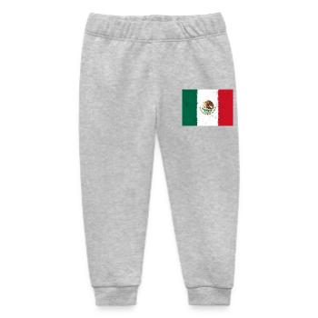 Flag of Mexico - Baby Organic Sweatpants by Stanley/Stella - heather grey - Front