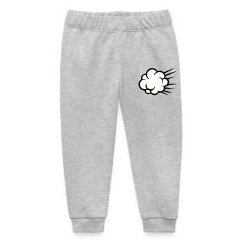 Cloud Burst Cartoon - Baby Organic Sweatpants by Stanley/Stella - heather grey - Front