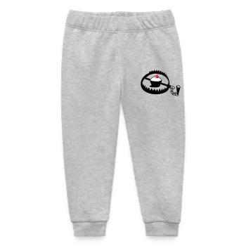 Fangeisen mit Cupcake - Baby Organic Jogginghose Baby Tumbler von Stanley/Stella - Grau meliert - Vorne