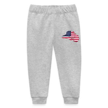 Usa hat - Baby Organic Sweatpants by Stanley/Stella - heather grey - Front