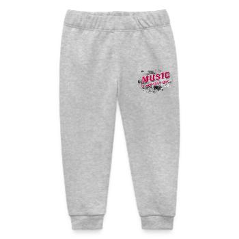 Music is my first love with stormy Background - Baby Organic Jogginghose Baby Tumbler von Stanley/Stella - Grau meliert - Vorne