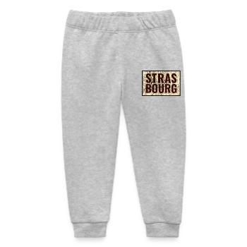 Strasbourg City Map Print - Baby Organic Sweatpants by Stanley/Stella - heather grey - Front