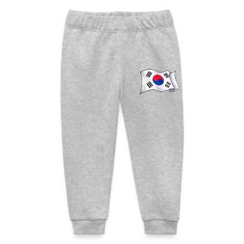 South Korea Flag - Baby Organic Sweatpants by Stanley/Stella - heather grey - Front
