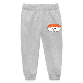 Kawaii,Nigiri,Salmon,Fish, Rice, Japan Cuisine - Baby Organic Sweatpants by Stanley/Stella - heather grey - Front