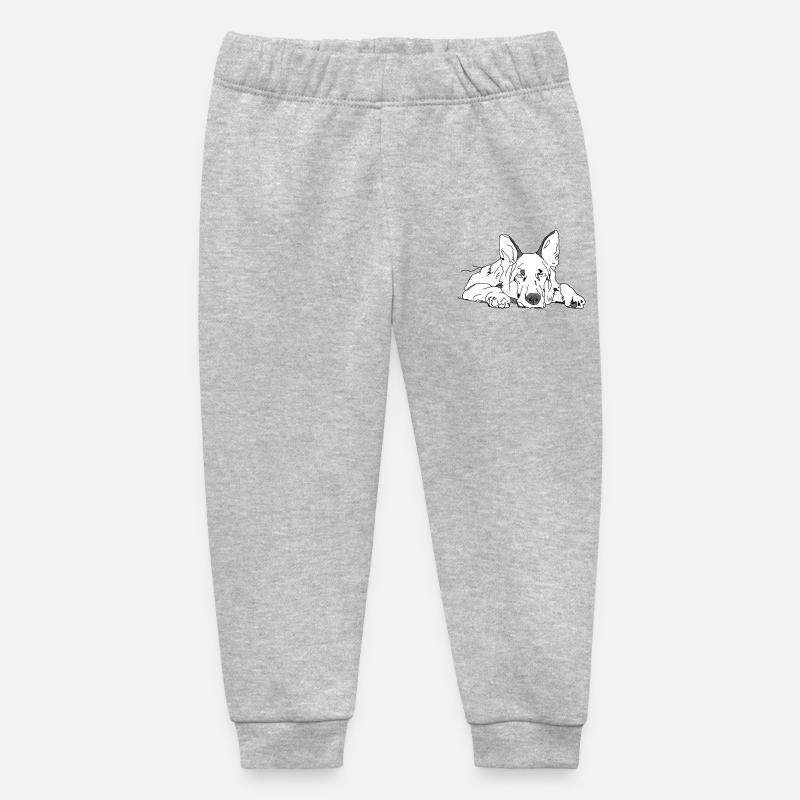 Chien de berger - Pantalon de jogging bébé bio Stanley/Stella - gris chiné