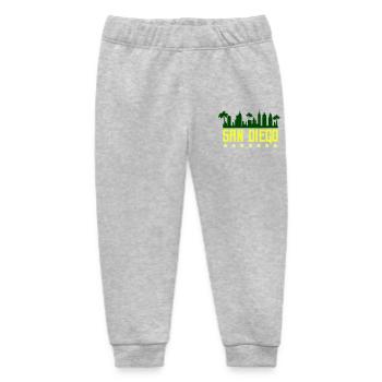 San Diego Skyline Jaune néon - Pantalon de jogging bébé bio Stanley/Stella - gris chiné - Devant