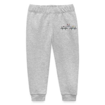 Herzschlag Herz EKG Kinder Liebe Erzieher Beruf sw - Baby Organic Jogginghose Baby Tumbler von Stanley/Stella - Grau meliert - Vorne