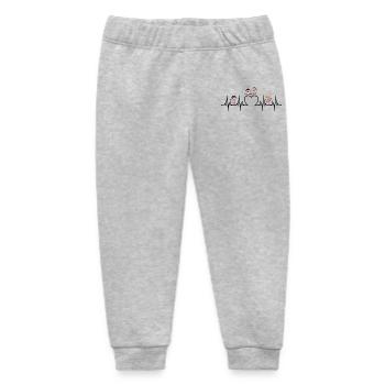 Herzschlag Herz EKG Kinder Liebe Erzieher Beruf - Baby Organic Jogginghose Baby Tumbler von Stanley/Stella - Grau meliert - Vorne