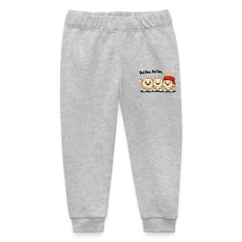 Pel One, Pel Two, Pelmany – Pelmeni Freunde - Baby Organic Jogginghose Baby Tumbler von Stanley/Stella - Grau meliert - Vorne