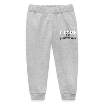 I love PANDAS - Baby Organic Jogginghose Baby Tumbler von Stanley/Stella - Grau meliert - Vorne