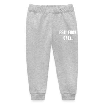 REAL FOOD ONLY | Carnivore Meat Based Lifestlye - Baby Organic Sweatpants by Stanley/Stella - heather grey - Front