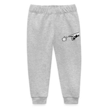 Hand of god (Michelangelo) The Creation of Adam - Baby Organic Sweatpants by Stanley/Stella - heather grey - Front