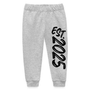 Est. 2025 - Established 2025 - Birthday Gift - Baby Organic Sweatpants by Stanley/Stella - heather grey - Front