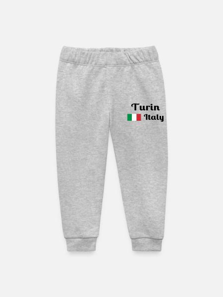 Turin, Italy - Stylish prints - Baby Organic Sweatpants by Stanley/Stella - heather grey