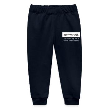 introvert - Baby Organic Sweatpants by Stanley/Stella - navy - Front