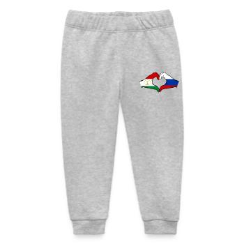 Tadschikistan Russland Flagge Hände Herzform - Baby Organic Jogginghose Baby Tumbler von Stanley/Stella - Grau meliert - Vorne