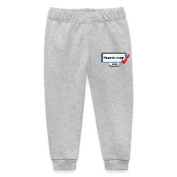 Klasse 4 erledigt 2026 Grundschule Abschluss Check - Baby Organic Jogginghose Baby Tumbler von Stanley/Stella - Grau meliert - Vorne