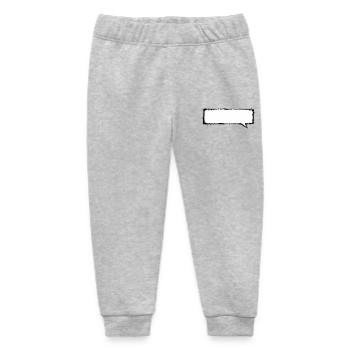 Sprechblase_Grunge_Banner - Baby Organic Sweatpants by Stanley/Stella - heather grey - Front