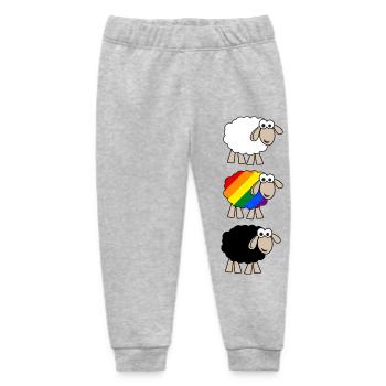 Regenbogen Schaf - Baby Organic Jogginghose Baby Tumbler von Stanley/Stella - Grau meliert - Vorne