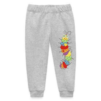 Jeu de la Petite Chenille - Pantalon de jogging bébé bio Stanley/Stella - gris chiné - Devant