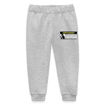 Powerful Warning - Baby Organic Sweatpants by Stanley/Stella - heather grey - Front
