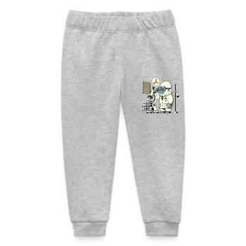 Wissenschaftler-Gorilla-Affe im Labor - Baby Organic Jogginghose Baby Tumbler von Stanley/Stella - Grau meliert - Vorne