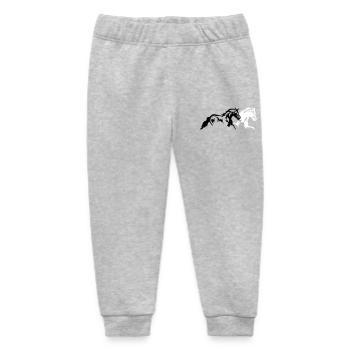 Chevaux Etalon Jument Poulain - Pantalon de jogging bébé bio Stanley/Stella - gris chiné - Devant