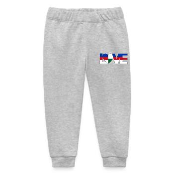 love Sorbs Saxons have a heart for their homeland - Baby Organic Sweatpants by Stanley/Stella - heather grey - Front