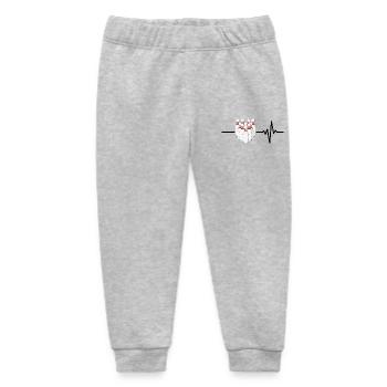 Bowling ist mein Leben, Herzschlag, Strike - Baby Organic Jogginghose Baby Tumbler von Stanley/Stella - Grau meliert - Vorne