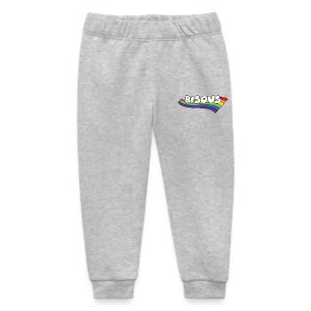 Bisous Rainbow Font French Language - Baby Organic Sweatpants by Stanley/Stella - heather grey - Front