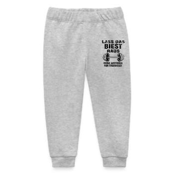 Let the Beast Out – Hardcore Training Tee - Baby Organic Sweatpants by Stanley/Stella - heather grey - Front