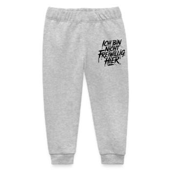 Ich bin nicht freiwillig hier - Baby Organic Jogginghose Baby Tumbler von Stanley/Stella - Grau meliert - Vorne