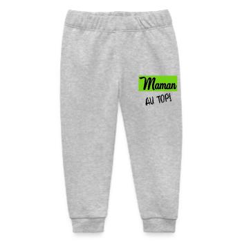 MAMAN - Pantalon de jogging bébé bio Stanley/Stella - gris chiné - Devant